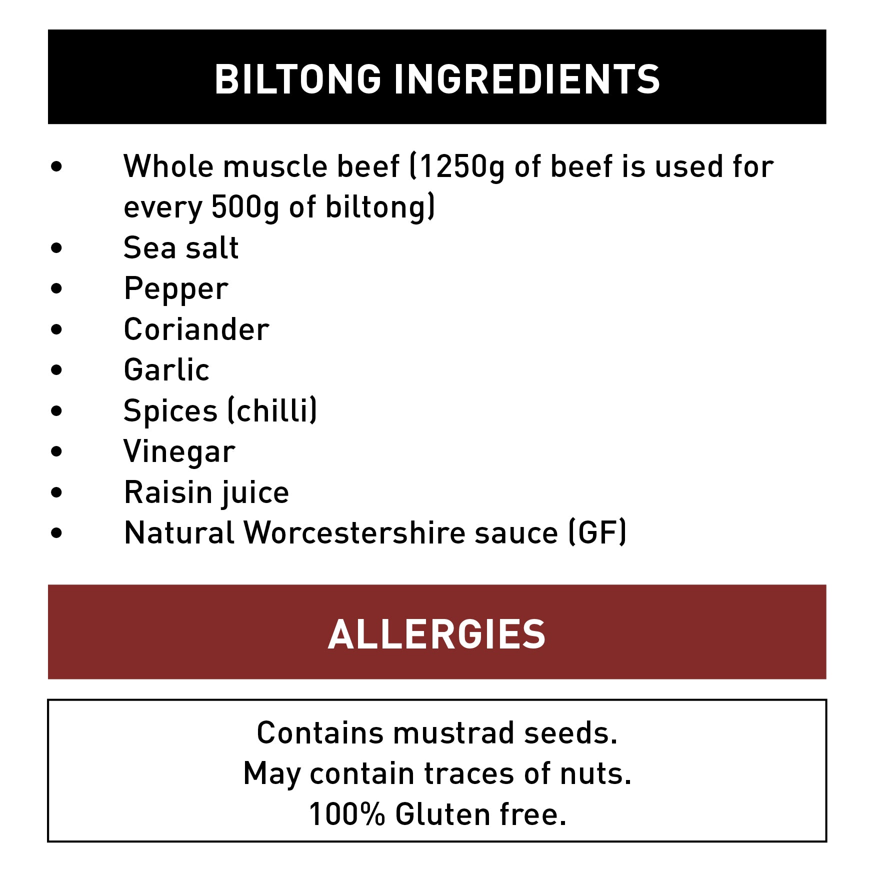 Biltong Whole 500g