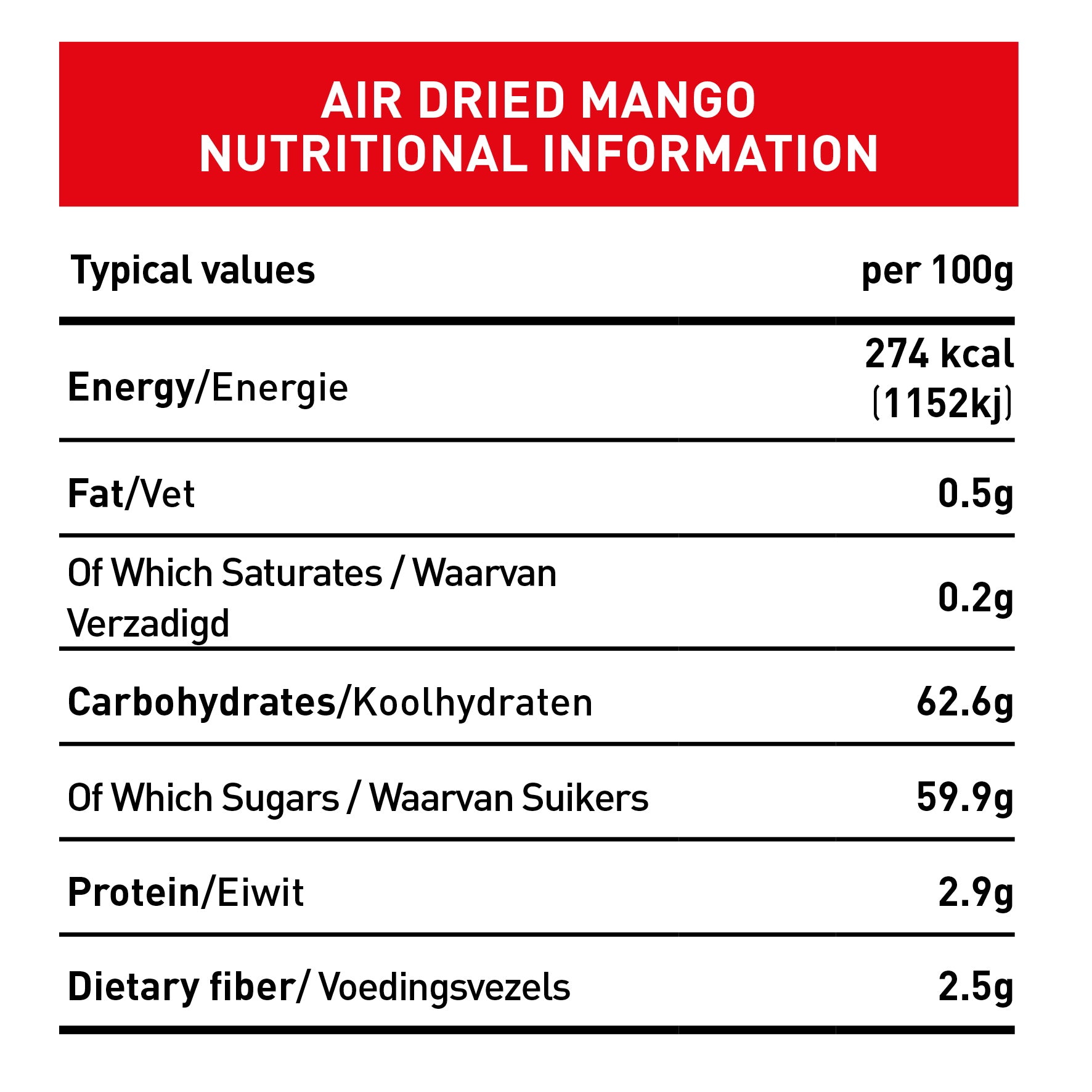 5 x Air Dried Mango Snack Packs 40g