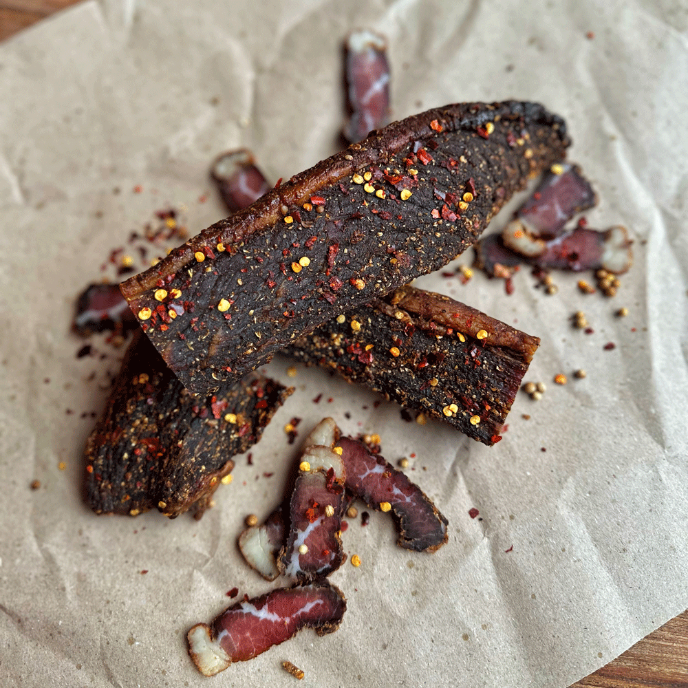 Biltong Whole Fat Spicy 500g