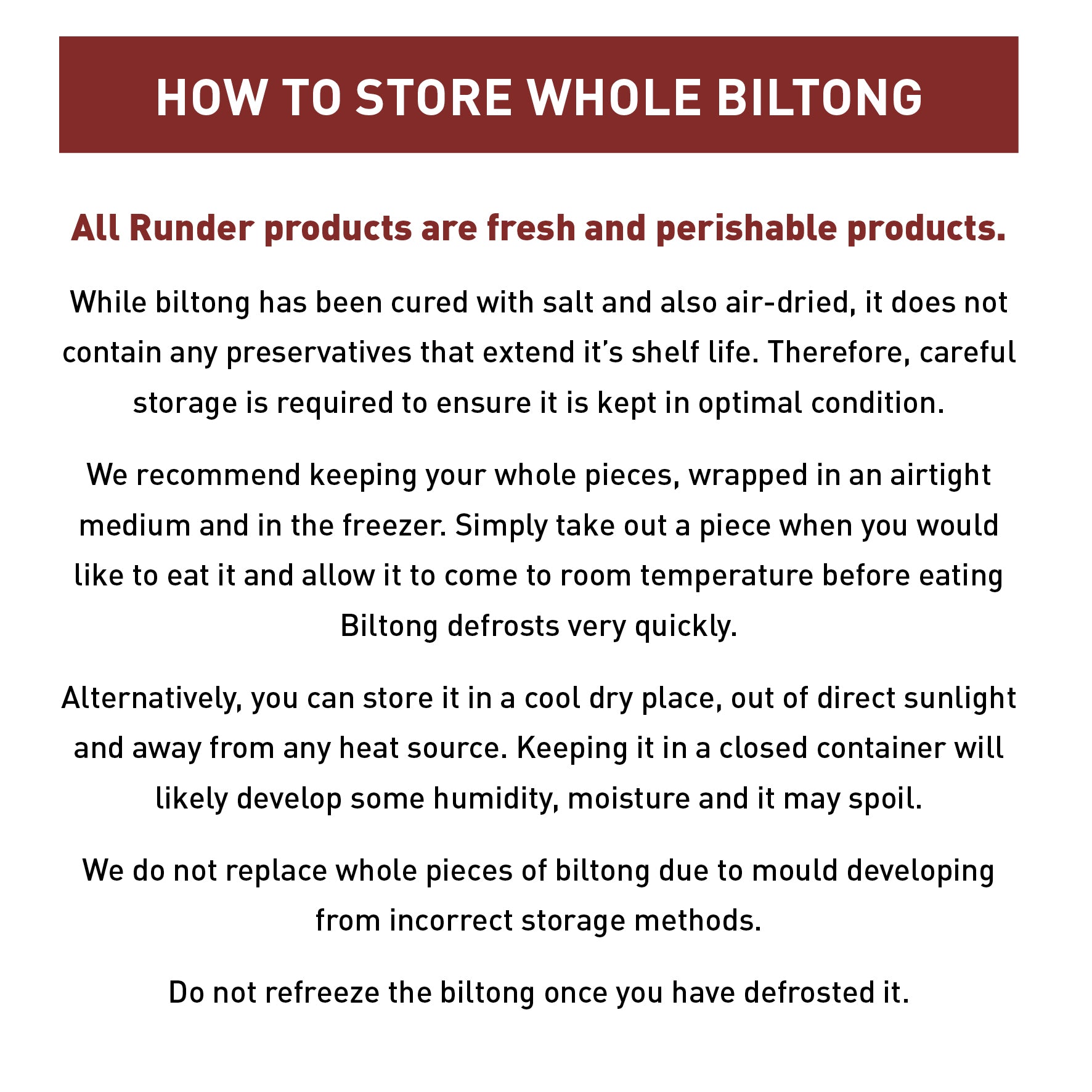 Biltong Whole Fat 500g